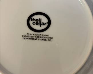 The Cellar White with Gold Trim Dinner Plates & Salad Plates 