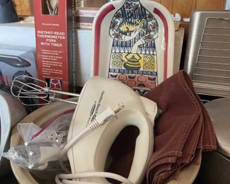 1970's Serving Platter/Tray by Anita Nylund for Jie Gantofta Sweden, Hamilton Beach Power Deluxe 6 Speed Hand Mixer