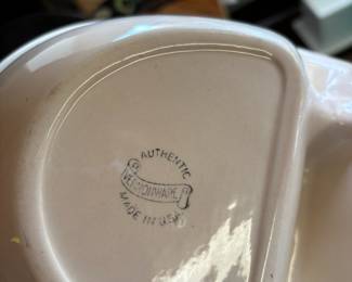 1950's Vernonware Heyday Pottery Divided Dish