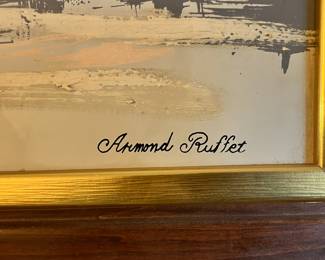Framed 1966 Print "Moulin Rouge Paris 1890 Street Scene Illinois" by Armond Ruffet