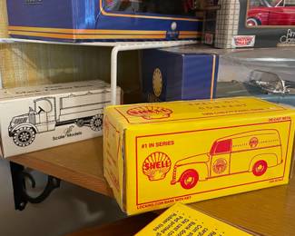 ERTL 1935 Tanker Truck 1:32 Scale Die Cast Bank, ERTL 1938 Chevy Panel Truck 1:25 Scale Die Cast Coin Bank