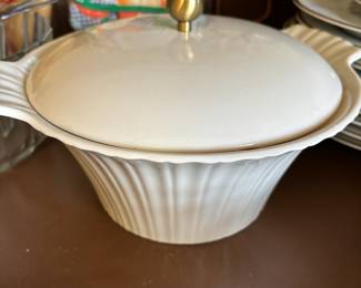 Harker Pottery White Lidded Bowl