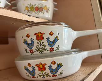 Corning Ware "Country Festival" Sauce Pans