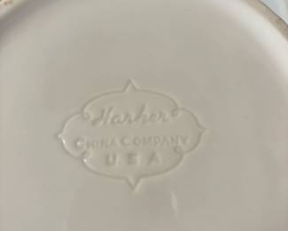 Harker Pottery White Lidded Bowl