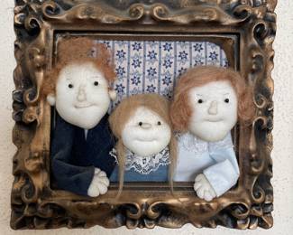Framed Pantyhose Doll Family
