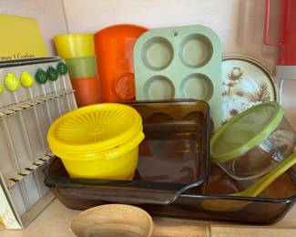 1970's Tupperware, Set of 6 Lemon/Lime Stir Sticks