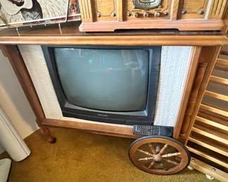 Circa 1960's Tea Cart TV