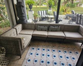 5 section lounge sofa with cushions $450