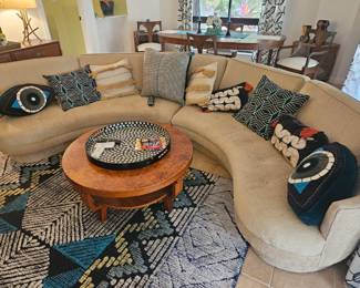 2 section curved couch $800.00