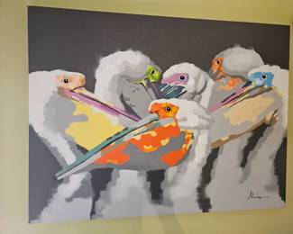 2ft by 3ft
I can't read the signature, priced  at $150