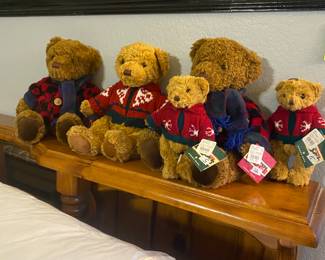 collectible bears with tags still on