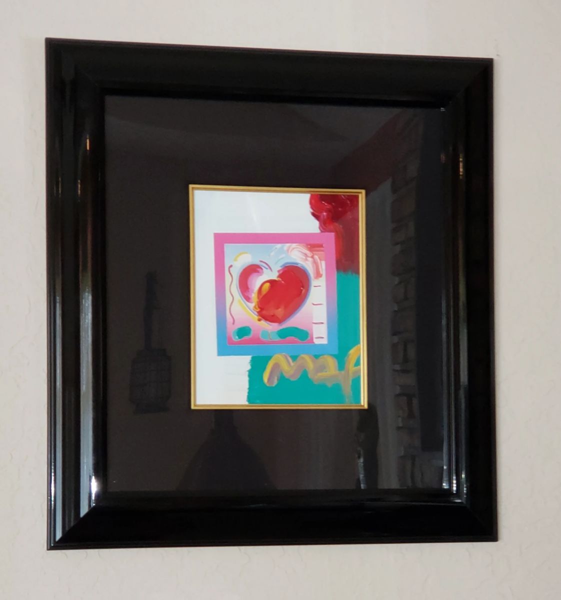 Peter Max - 'Hearts on Blends', Mixed media Acrylic on Lithograph, Signed.