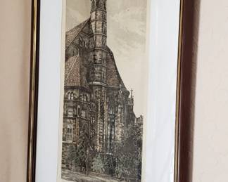 Framed Etching