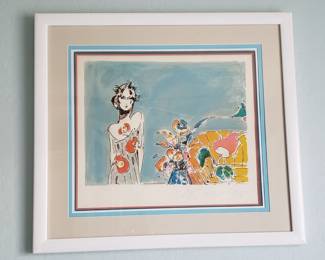 Peter Max -'Lady in Grey' 1978, Serigraph - Limited Edition: 104/300, Signed.