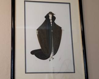 Erte - 'The Golden Cloak', Serigraph - Limited Edition: 125/350, Signed.