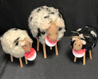 West Elm wool sheep decor