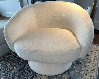 Safavieh plush modern swivel chair - two available
