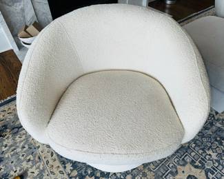 Safavieh plush modern swivel chair - two available