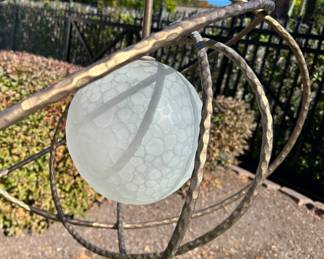 Custom wrought iron hammered chandelier - stunning!