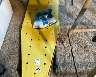 #105 Tin Ironing Board & Iron $25.00