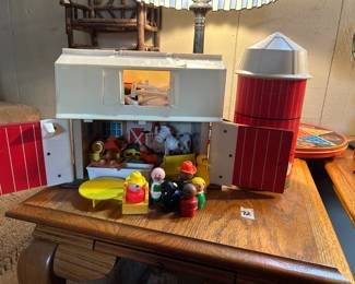 #102 Fisher Price Family Farm w/Silo and people, animals and fence $40.00