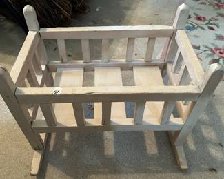 #151 Handmade doll rocking cradle. 18 x 11 x 15 $20.00