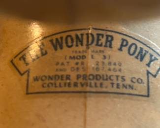 #203 The Wonder Pony toy hobby horse $50.00