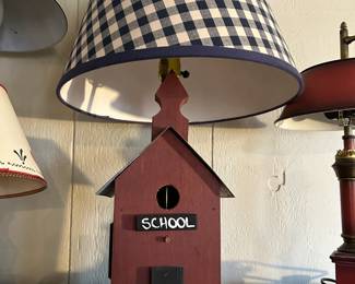 #80 Wood School Lamp - 24" tall $30.00