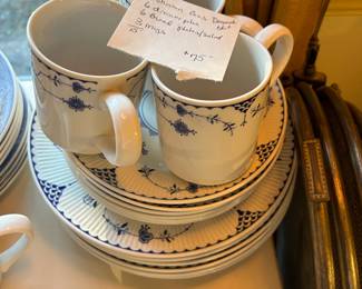 #49 Johnson Bros. Denmark Blue mixed Set $75.00