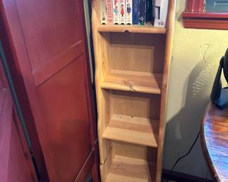 #65 handmade vcr shelf with 4 shelves 14x7x48 $45.00