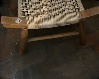 #83 Small Seat Stool w/plastic wicker top - 16x11x12 $20.00