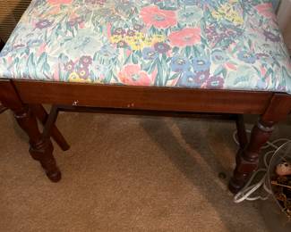 #144 Wooden wash stand with 2 doors, 1 drawer. As is finish. 29x 15 x52 $60.00