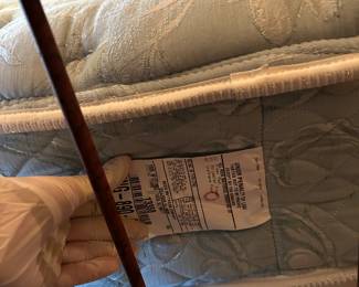 #2 King super Heavy Metal Frame w/Brass Finials - w/set of twin Serta perfect sleeper Mattresses & Boxsprings $275.00
