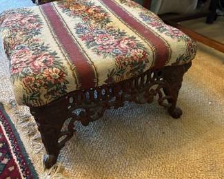 #25 Cast Iron Feet Footstool - 14sq x 9T $30.00