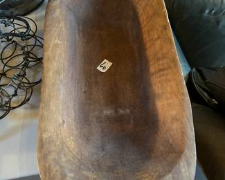 #60 Wood Primitive Dough Bowl - 19x9x2 $50.00