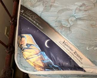 #2 King super Heavy Metal Frame w/Brass Finials - w/set of twin Serta perfect sleeper Mattresses & Boxsprings $275.00