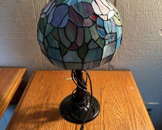 #73 Tiffany Style Lamp - 16"Tall $30.00 (has cracked shade)
