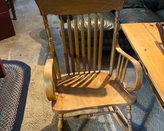 #66 wood rocking chair $75.00