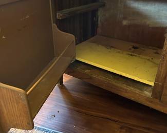 #1 Hoosier Cabinet w/porcelain Coated Metal Counter w/5 drawers & 4 doors (has shelves - 41x27x80"Tall - You Move (no sifter and has modifications, vintage) $375.00