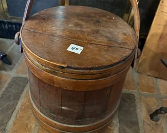 #129 Sugar/ice wooden bucket $40.00