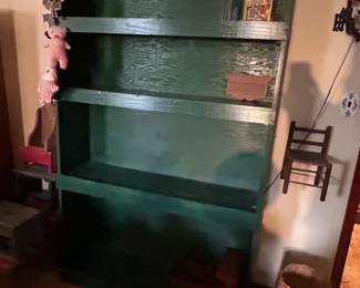 #77 Hand-made Green shelf shelf Bookcase/display case - 46x13x76 $50.00