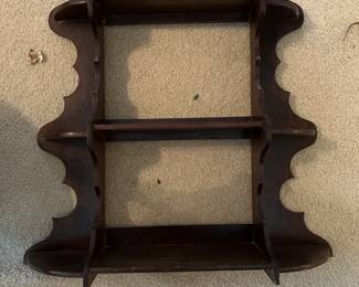 #143 Three shelf wooden wall display 22 x 6 x22 $30.00