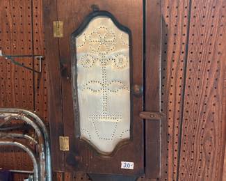 #189 Metal and wood decorative cabinet 12x32 $20.00