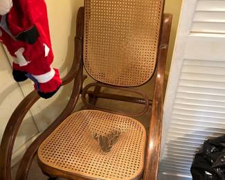 #137 Cane rocker, seat out. FREE