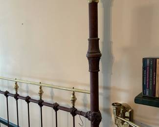 #2 King super Heavy Metal Frame w/Brass Finials - w/set of twin Serta perfect sleeper Mattresses & Boxsprings $275.00