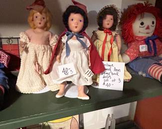 #118 Vintage Nancy Ann storybook dolls, set of three $40.00