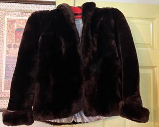 #18 Steins of Memphis Faux Brown Fur - Size Medium - Short Waisted $75.00