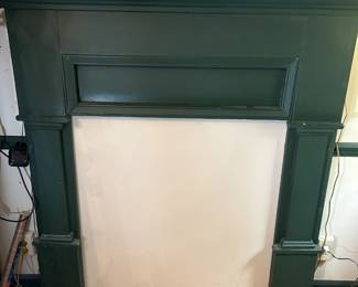 #29 Wood Green Painted Mantle (You remove) - 58x8x55T $75.00