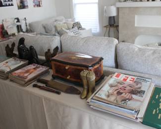 Marilyn Monroe life magazine, Vintage Playboy Magazines, Reuge "The Art of Mechanical Music" Music Box