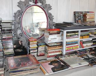 vintage records, cd's and magazines, books